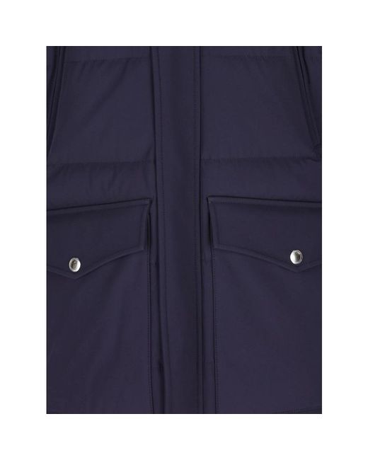 Brunello Cucinelli Blue Winter Jackets for men