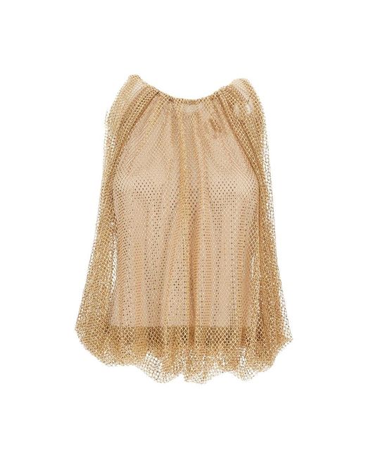 Sportmax Natural Sleeveless Tops