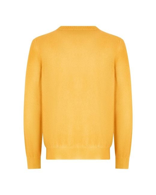 Fedeli Yellow Cashmere Knitwear for men