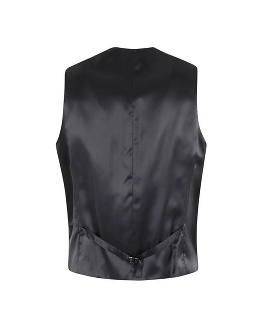 Luigi Bianchi Black Waistcoats for men