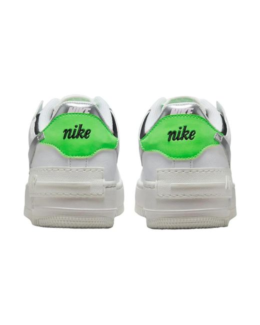 Nike White Weiß schwarz neon grün shadow sneakers
