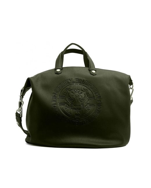 Philipp Plein Green Army logo shopping bag shoulder