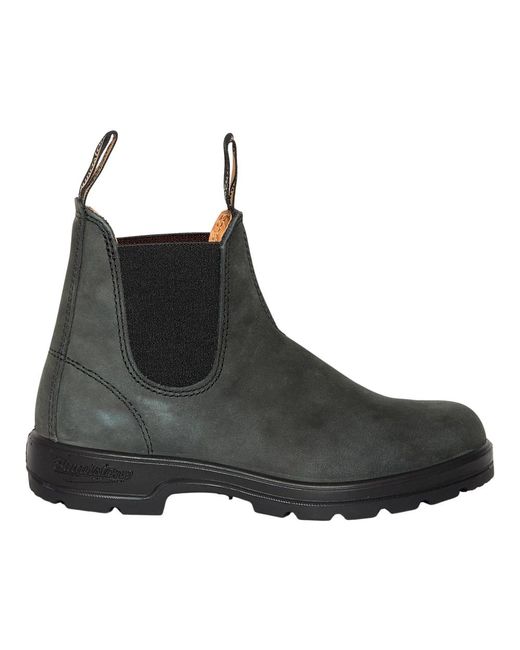 Blundstone Rustikale schwarze chelsea boots in Black für Herren