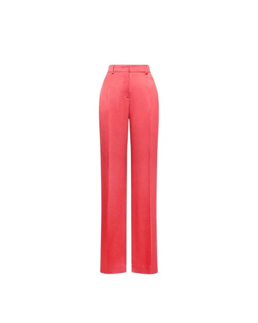 Alberta Ferretti Red Wide Trousers