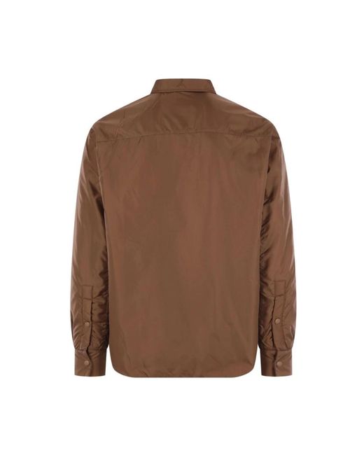 Aspesi Nylon Overshirt Met Vulling in het Brown voor heren