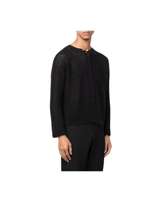 Saint Laurent Black Round-Neck Knitwear for men