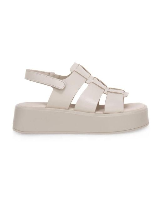 Vagabond White Flat Sandals