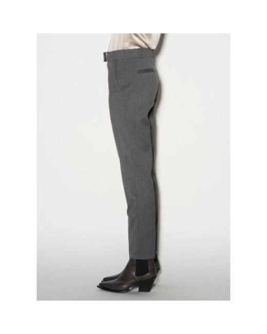 Slim-Fit Trousers Barbara Bui de color Gray
