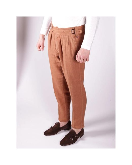 GAUDI Orange Tapered Trousers for men