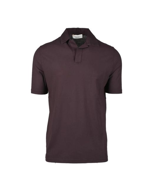 Polo in cotone di FILIPPO DE LAURENTIIS in Purple da Uomo