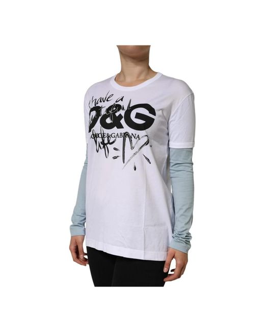 Dolce & Gabbana Gray Long Sleeve T-Shirts