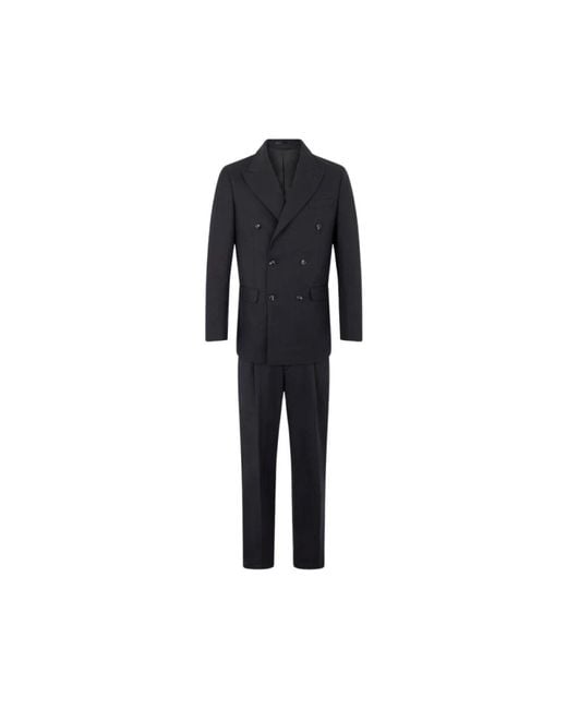 Roberto Cavalli Black Double Breasted Suits for men