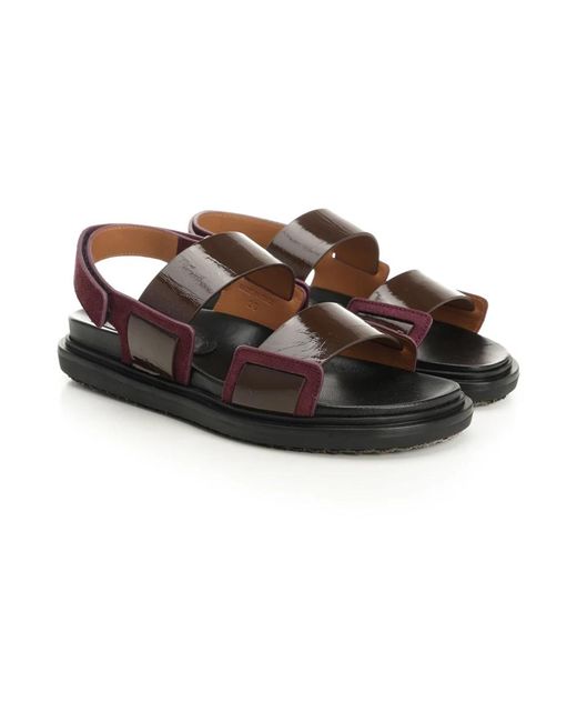 Marni Brown Flat Sandals