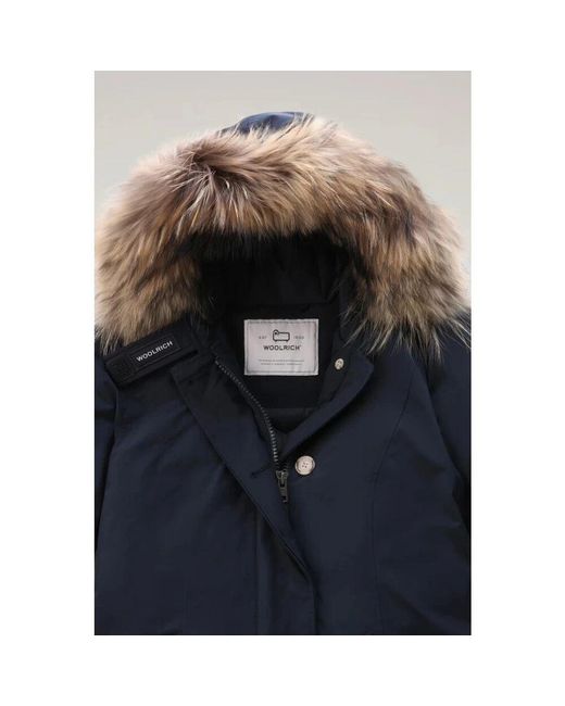 Parka Ártica Con Piel Desmontable, Mujer, Talla Woolrich de color Blue