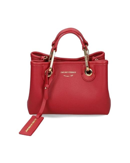 Emporio Armani Kleine Shopper Met Logo in het Red