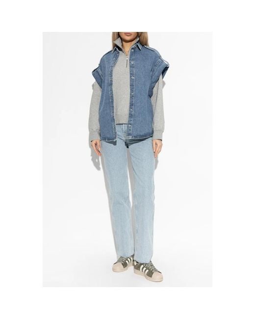 IRO Blue Anglias Denim Weste