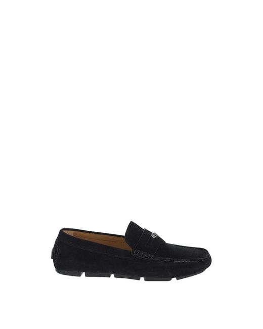 Versace Leder mokassins in Black für Herren