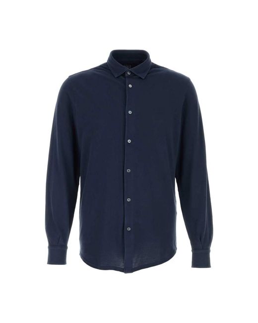 Fedeli Blue Casual Shirts for men