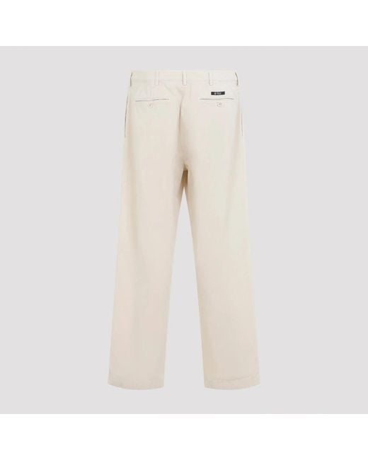 Prada Broeken ,Wit ,Wide Broeken in het Natural voor heren