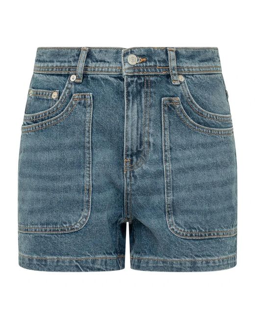 Denim Shorts Ba&sh de color Blue