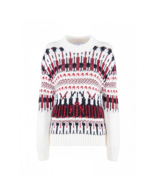 Nenette White Round-Neck Knitwear