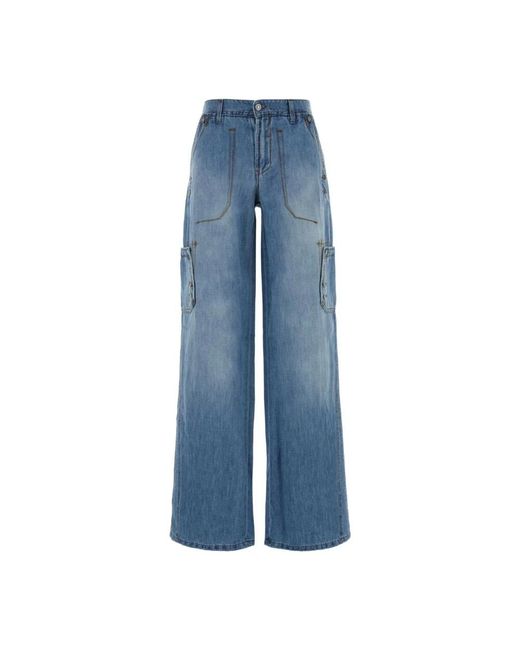 Ermanno Scervino Blue Wide Jeans