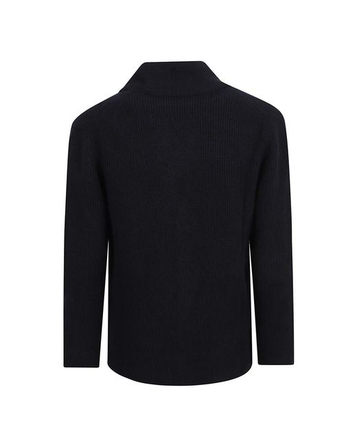 Ballantyne Truien & Vesten ,Zwart ,Wol Sweater Klassieke Visserribstructuur in het Blue voor heren