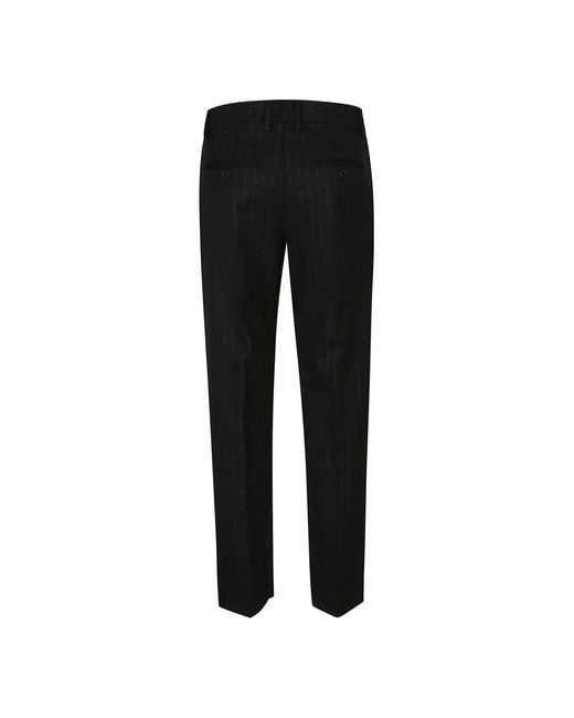 True Royal Black Straight Trousers