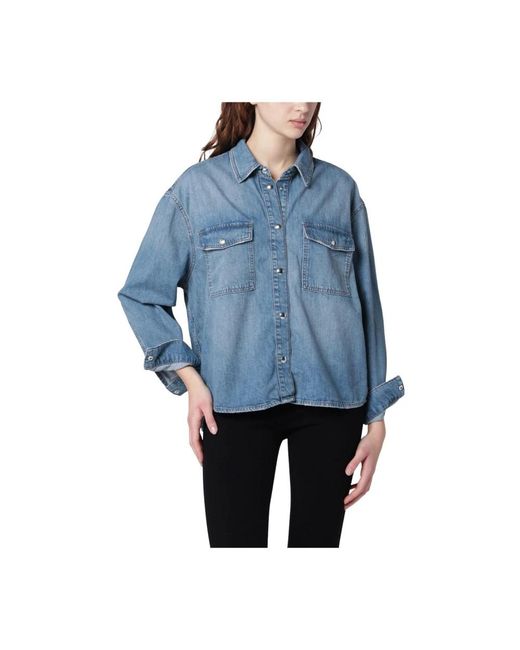 Anine Bing Blue Denim Shirts