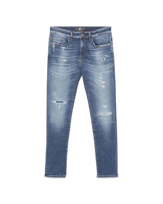 PT01 Men's Blue Slim Fit Jeans