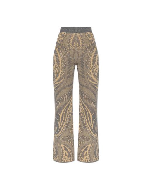 Wide Trousers di Etro in Natural