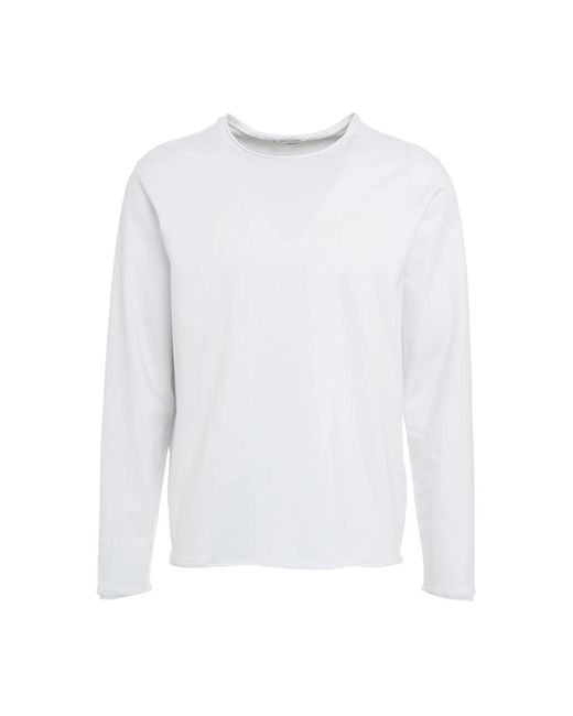 STEFAN BRANDT Sweatshirt mit abgerundetem saum und rundhalsausschnitt in White für Herren