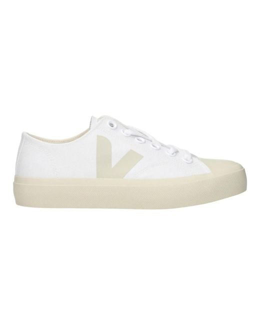 Veja Witte Stoffen Lage Sneakers in het White