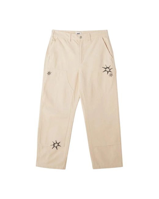 Obey Natural Straight Trousers for men