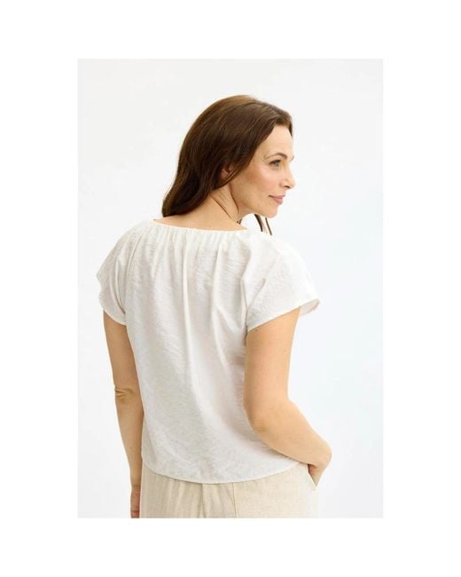 Blouses iN FRONT de color White