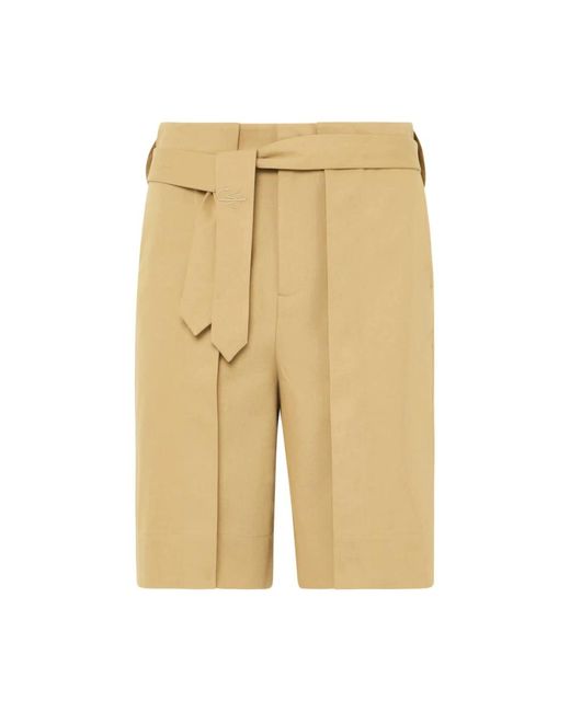 J.W. Anderson Box-pleat tied waist shorts in Natural für Herren