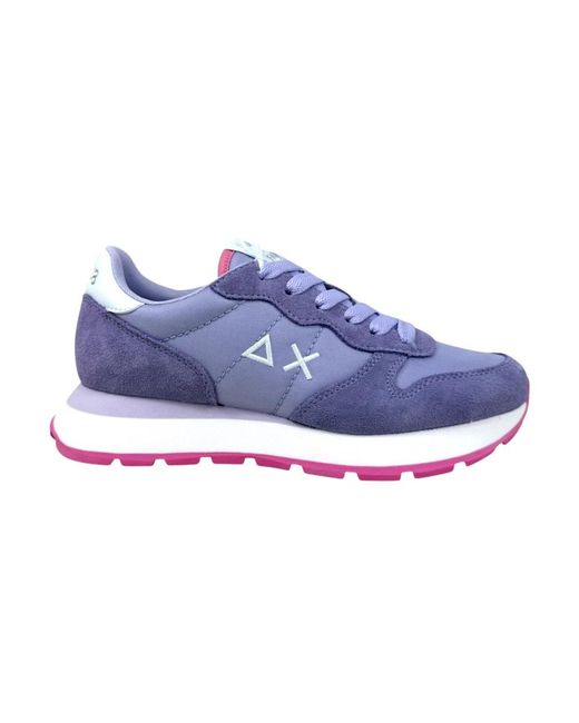 Sun 68 Schoenen ,Paars ,Ally Solid Sneaker in het Blue