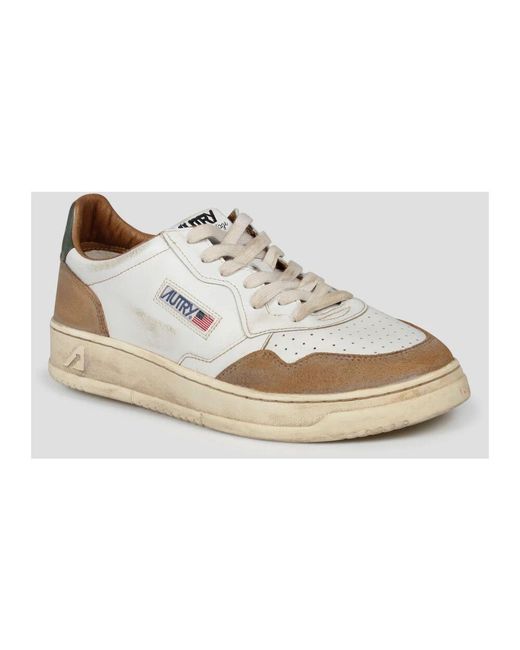 Autry Vintage sneakers mit distressed-effekt in White für Herren