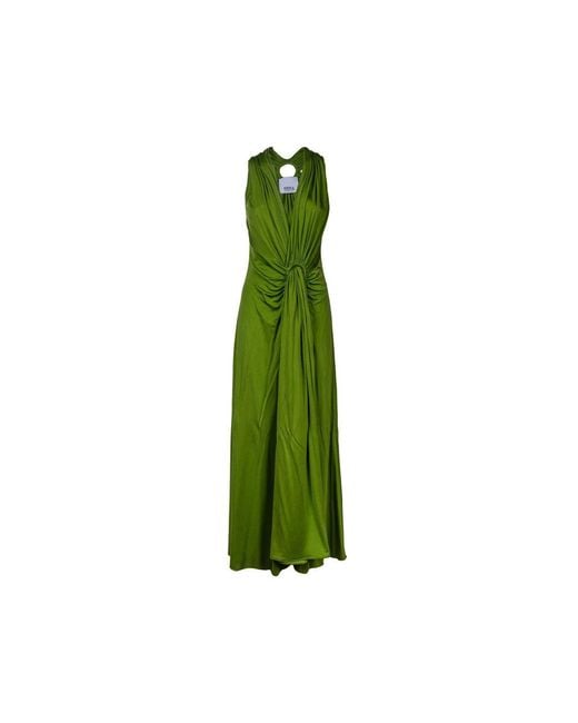 Erika Cavallini Semi Couture Green Maxi Dresses