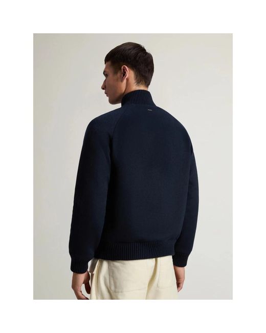 Woolrich Blue Bomber Jackets for men