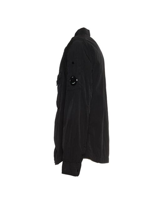 C P Company Schwarze Jacke & Mantel Chrome-R Overshirt in Black für Herren