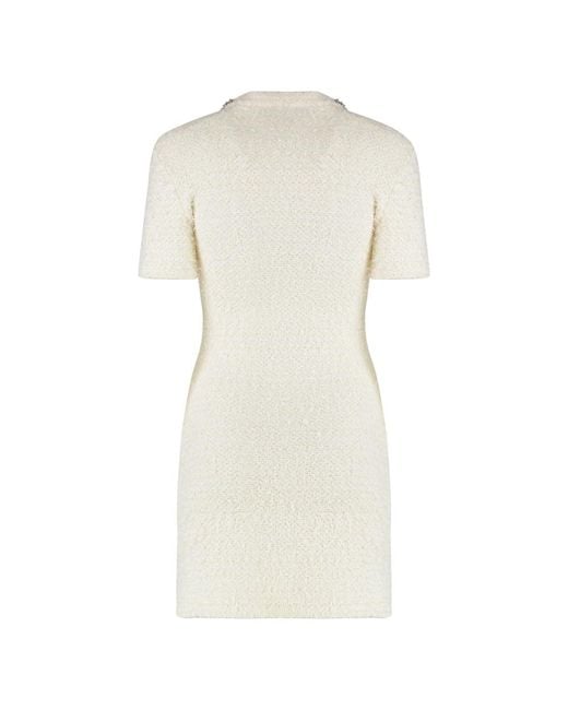 Self-Portrait Short Dresses in het Natural