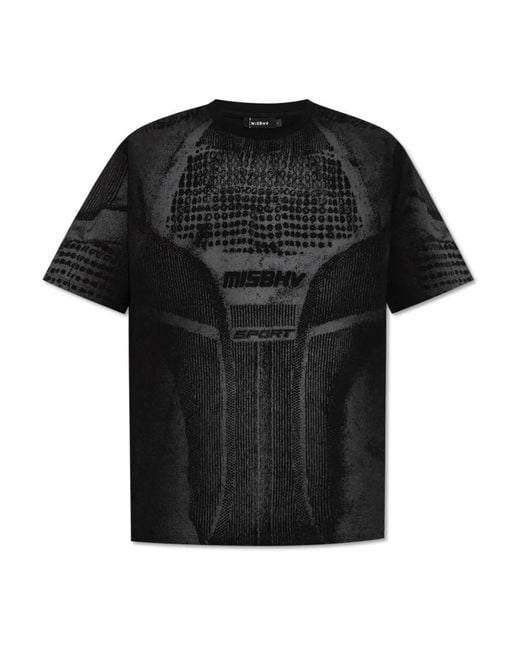 M I S B H V T-Shirt Met Een Patroon in het Black voor heren