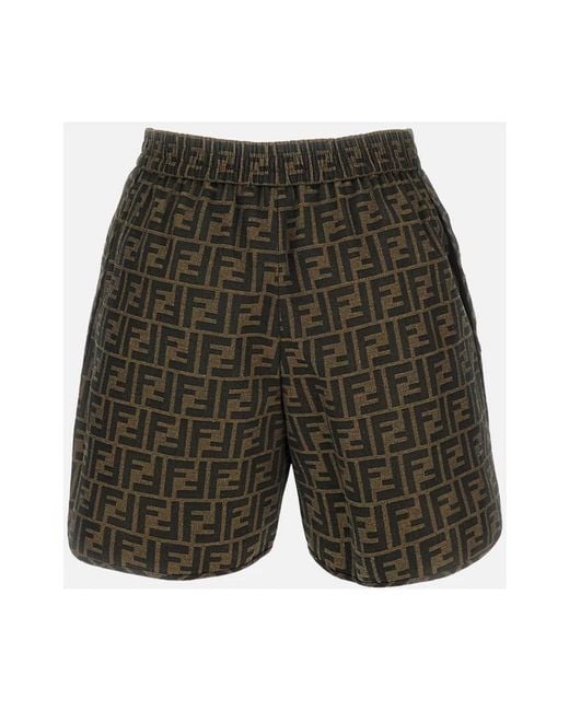 Fendi Green Casual Shorts