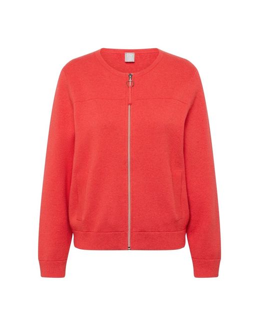 Rabe Truien & Vesten ,Oranje ,Zip Cardigan in het Red