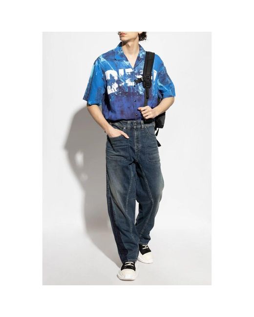 Short Sleeve Shirts di DIESEL in Blue da Uomo
