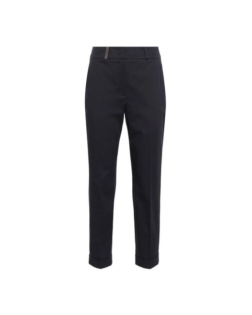 Peserico Blue Cropped Trousers
