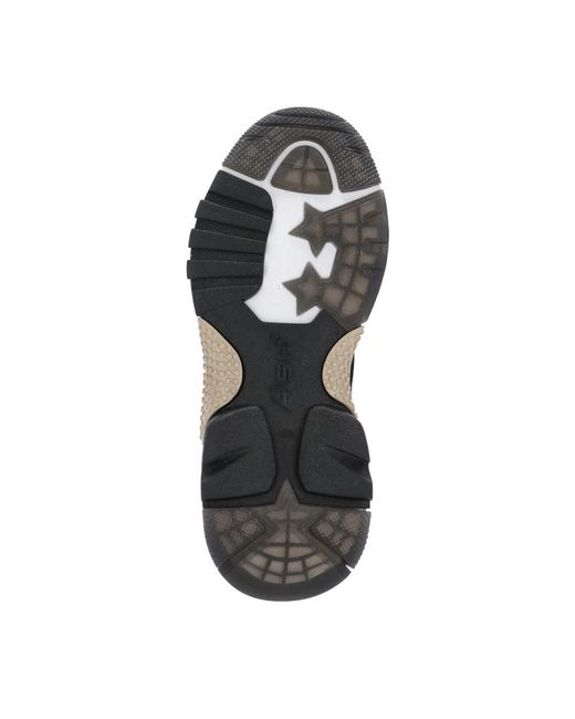 Ash Black E Wildleder- und Tech-Gewebe-Sneakers mit Kontrastfarben