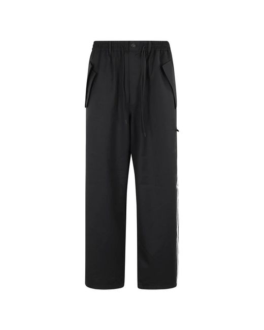 Y-3 Black Straight Trousers for men