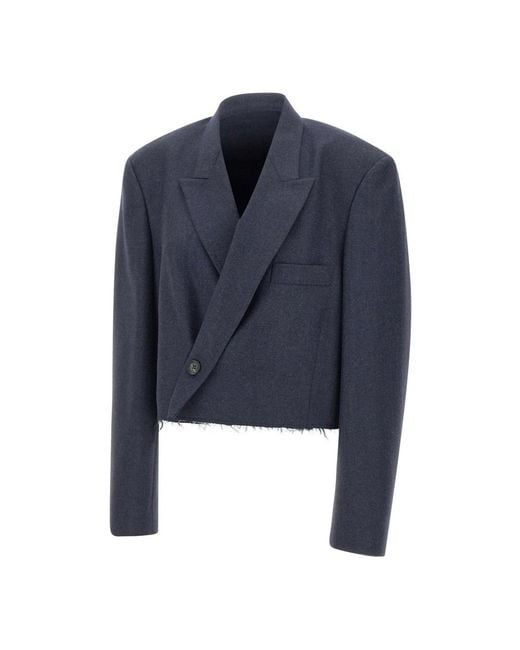 MM6 by Maison Margiela Blue Blazers